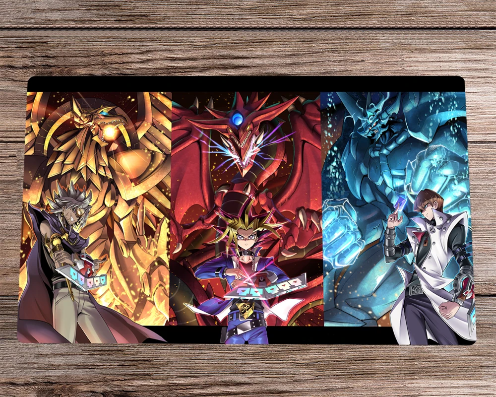 YuGiOh CCG TCG Playmat Dark Marik The Winged Dragon Anime Trading Card Game Mat & Free Bag Anti-slip Desk Mat Mousepad 60x35cm