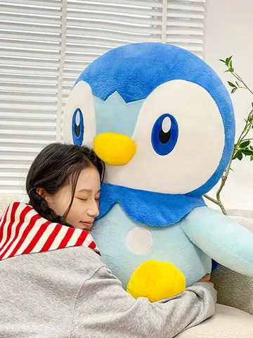 30/80cm Piplup Pokemon juguetes de peluche grandes muñeca de Anime lindo pingüino gigante de Pokémon dibujos animados relleno Plushie almohada regalo para chico Navidad
