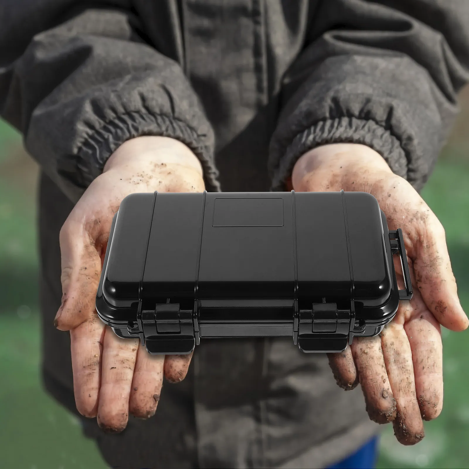 Outdoor ABS Waterproof Storage Box Shockproof Drop Resistant Compact Lightweight Camping Fishing Boating Biking