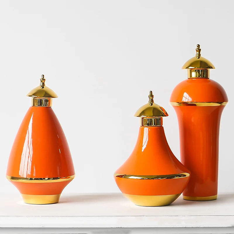 

Modern light luxury Phnom Penh ceramic pot hotel club bar entrance decoration designer creative soft decoration crafts