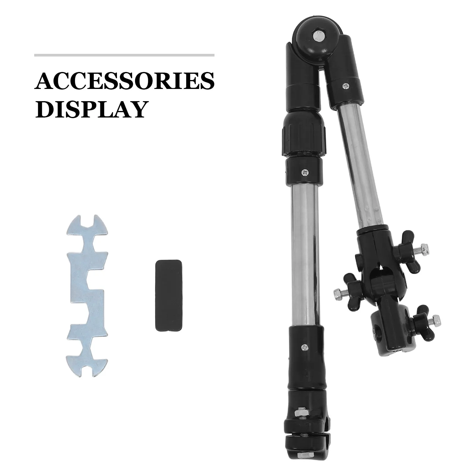 Umbrella Mount Stand Adjustable Clamp Stainless Steel Universal Baby Stroller Umbrella Holder Wheelchair Bicycle Handlebar 25Mm