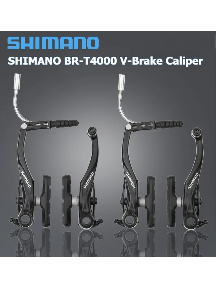 AliExpress Shimano SHIMANO T4000 Alivio Linear V-Brake Bicycle Brake BR-T4000 Upgraded BR-M422 Black / Silver Front / Rear / Set