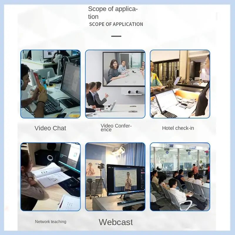 AS63-Webcam HD Web Camera Built-In Microphone USB Plug Web Cam For PC Computer Laptop Desktop Free Drive Household Camera