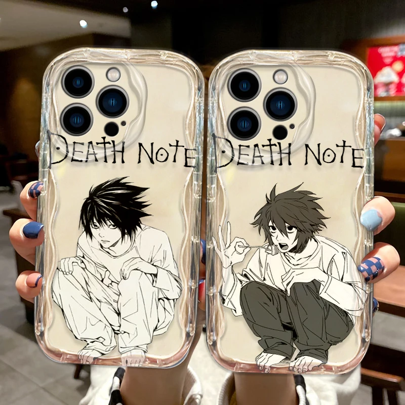 Anime Death Note Yagami Cover For Apple iPhone 15 14 13 12 11 Pro X XR XS Max Plus 8 7 Plus SE Wave Oil Phone Case