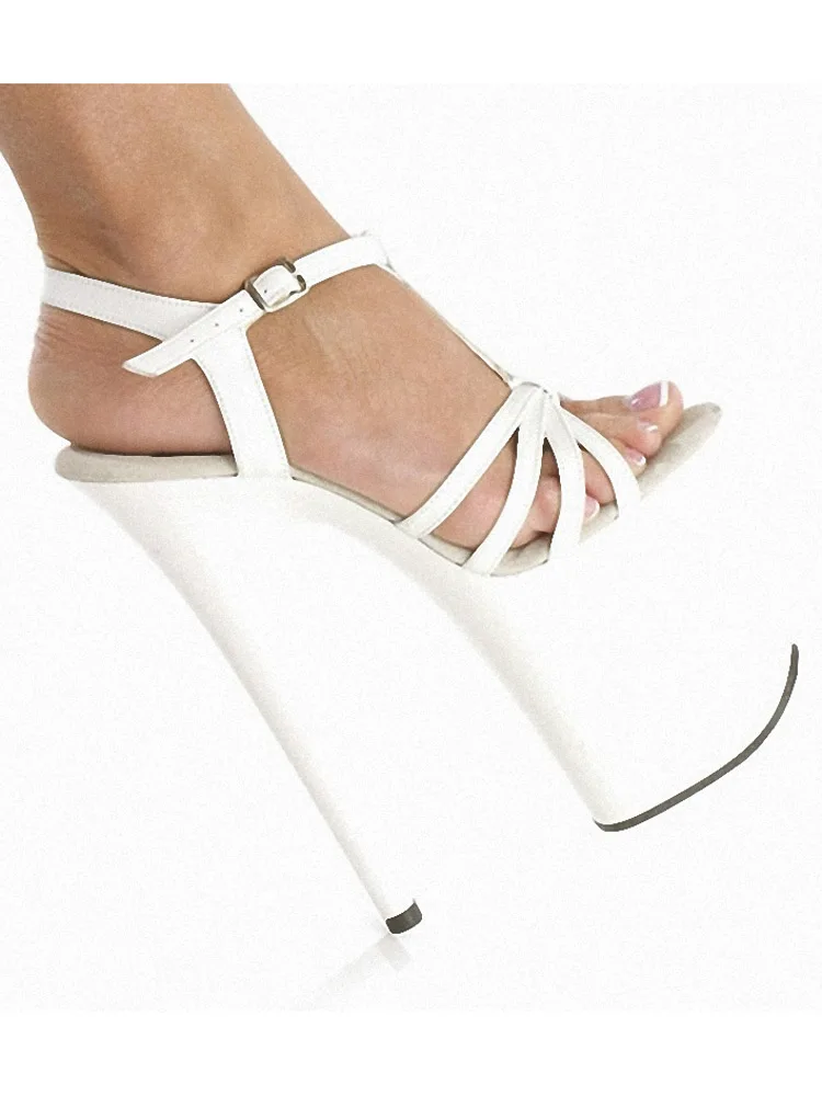 fashion Roman Narrow Sandals Sexy Fetish Platform 8 Inch Pole Dance gladiator 20cm High Heels Stripper Shoes For Women Exotic