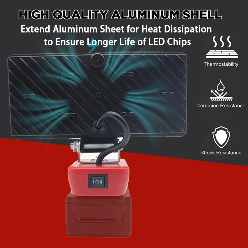 (Without Batteries)Flood Work Light 84LED 5000LM for Milwaukee LED 18V/20V m18 Lithium Battery Light with Low Voltage Protection