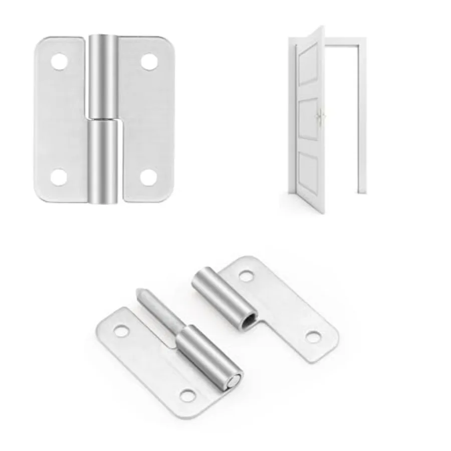 

2.5 Inch Lift Off Hinges, Stainless Steel 304 Small Slip Joint Flag Hinge, Removable for Wooden Metal Doors, Cabinet Doors, Met