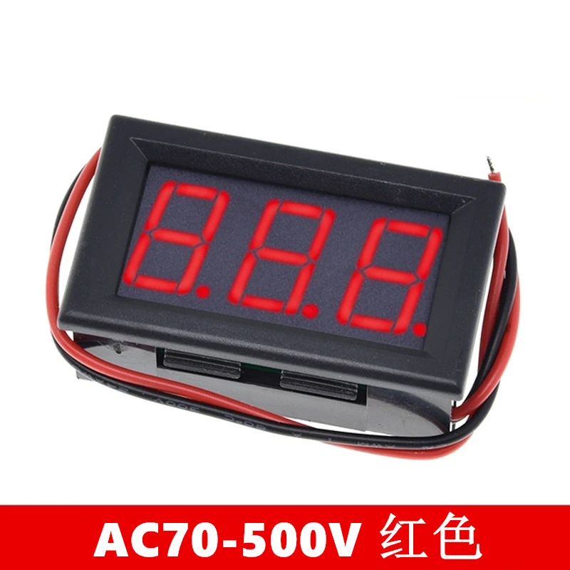 Led Digitaal Display Tweedraads Wisselstroomvoltmeter Tweedraads Digitale Voltmeter Ac 220V Netvoeding 380V Industriële Stroom