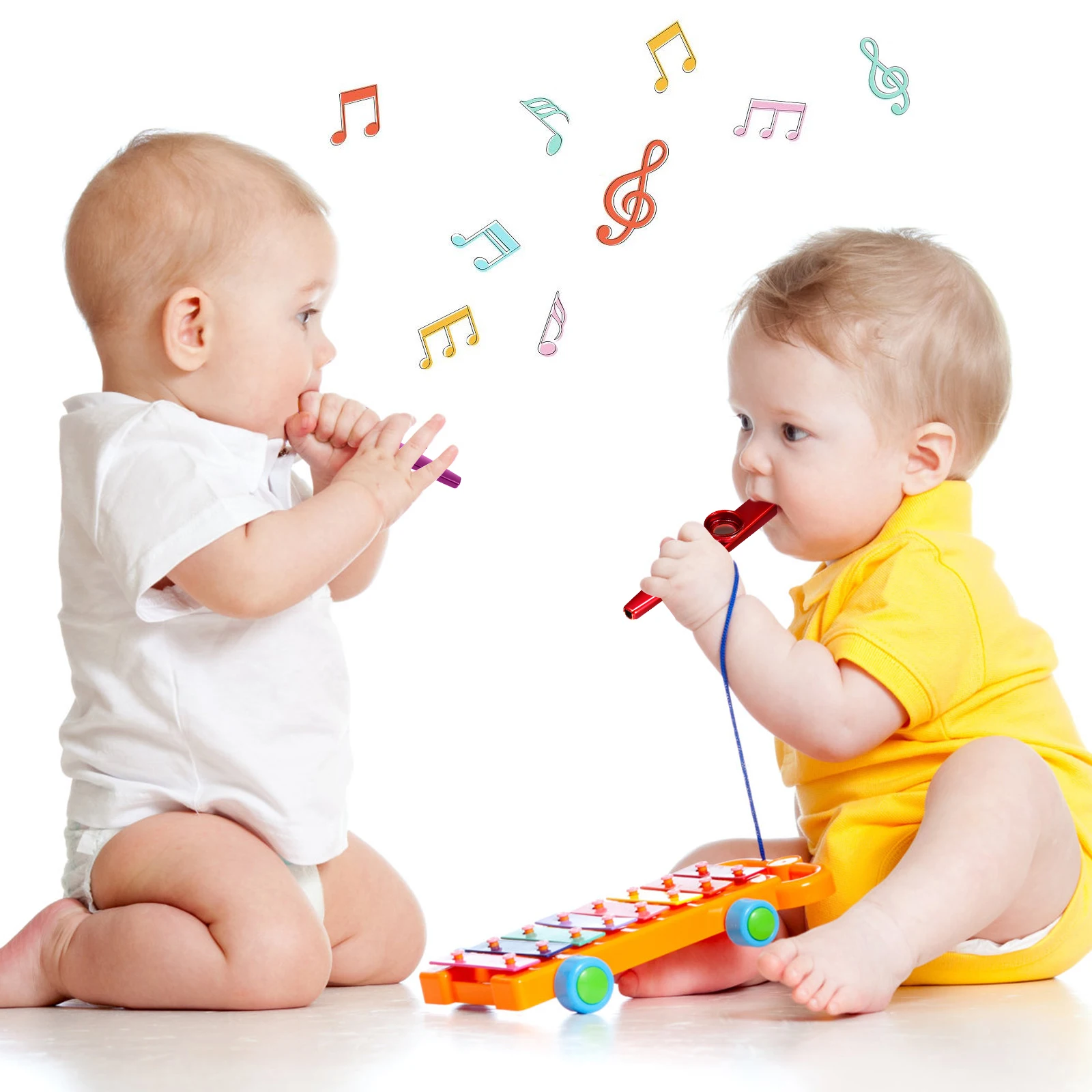 

12 Pcs Metal Kazoo Small Wooden Music Instruments Adults Musical for Kazoos Toddler