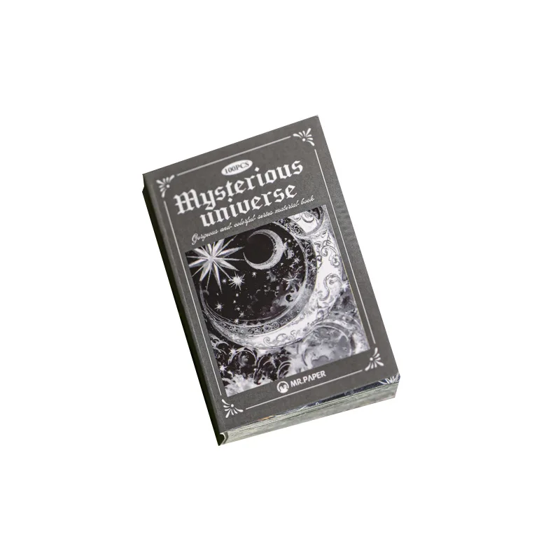 Card Lover 100 Pcs [Dazzling Flowing Light Series] Retro Hand Account  Material Paper Light Deco Paper Scrapbooking Sticker Kit