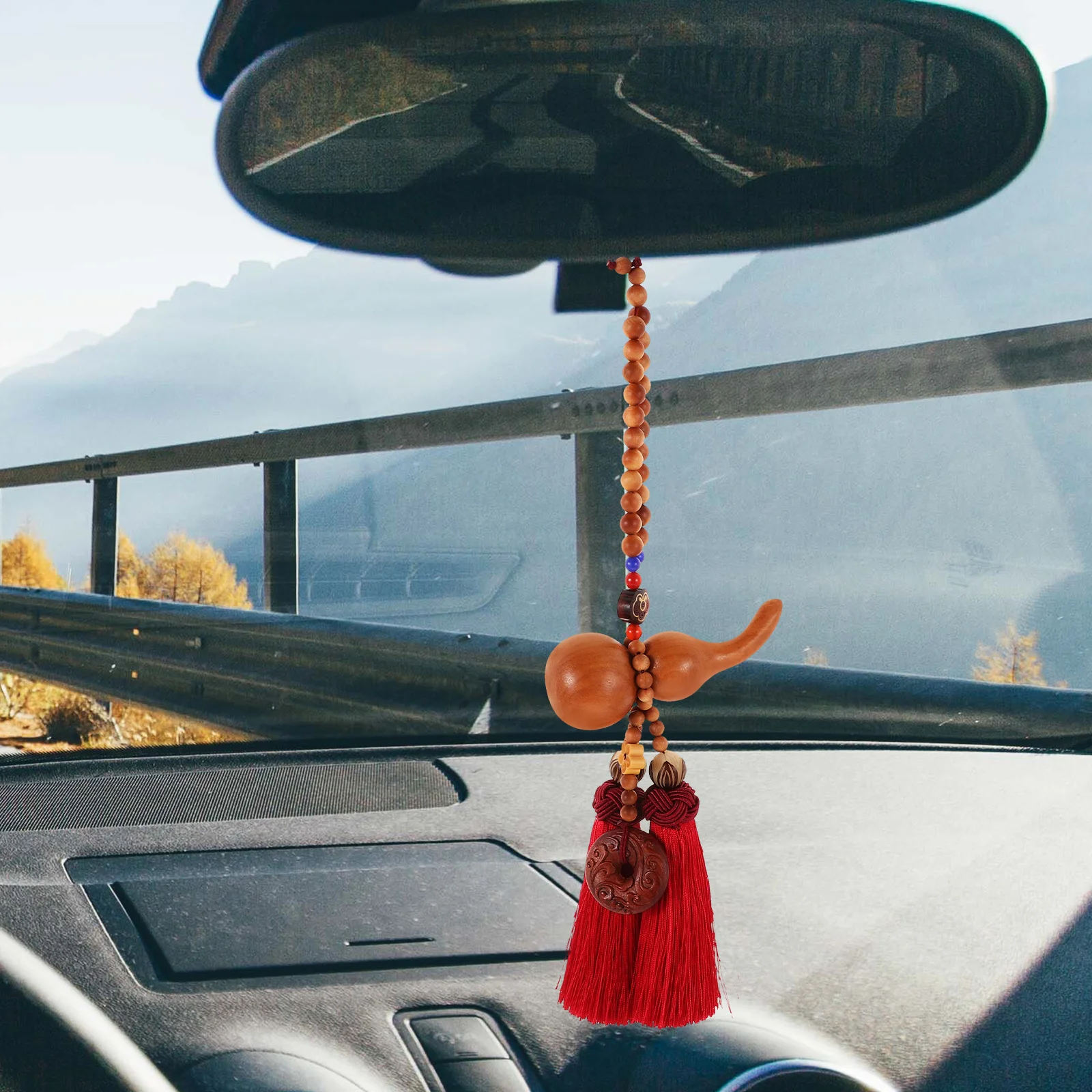 

Car Hanging Pendant Lucky Gourd Feng Shui Charm Chinese Style Decorative Tassel Ornament Good Luck Prosperity Good Luck Charms