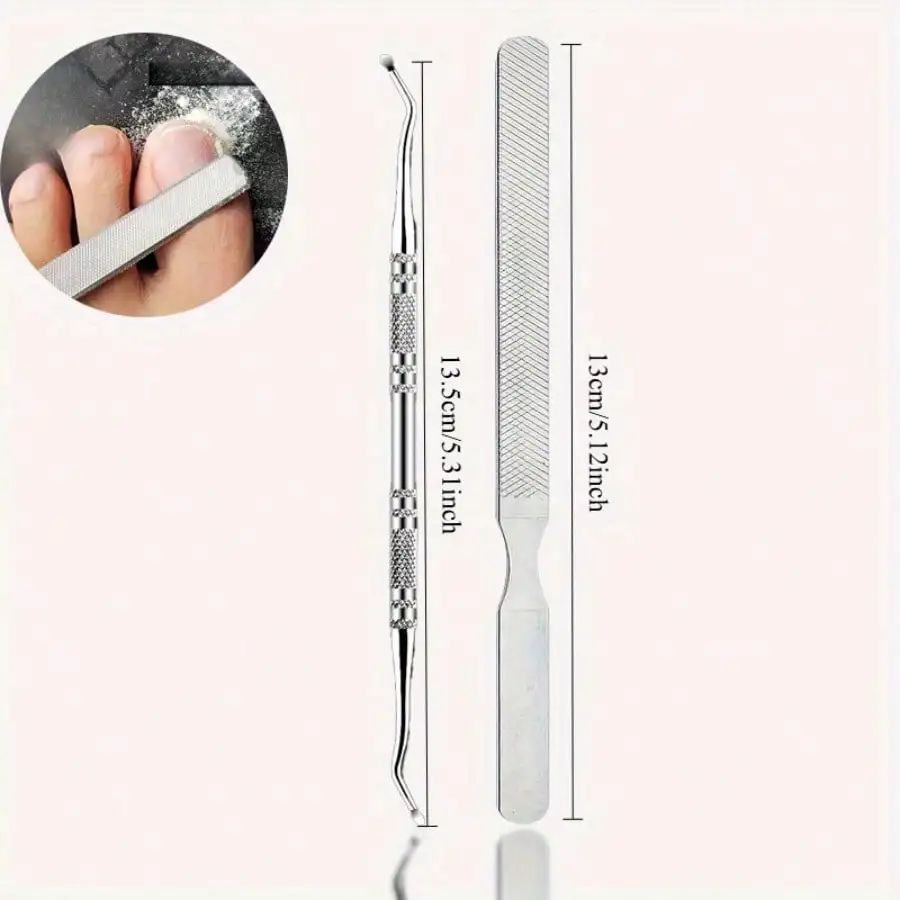 

2 шт. пилочки для ногтей премиум-класса — подъемник для вросших ногтей из нержавеющей стали, незаменимые для профессионалов и любителей, формирования и полировки