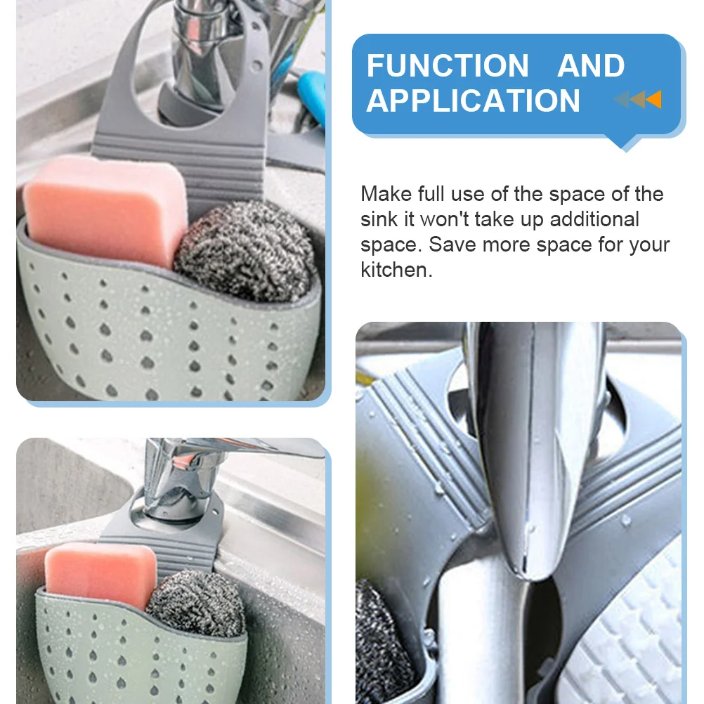 

2pcs Double Layer Sink Hanging Basket Kitchen Storage Organizer Drain Rack Sponge Holder Towel Soap Container Kitchen Sink Drain