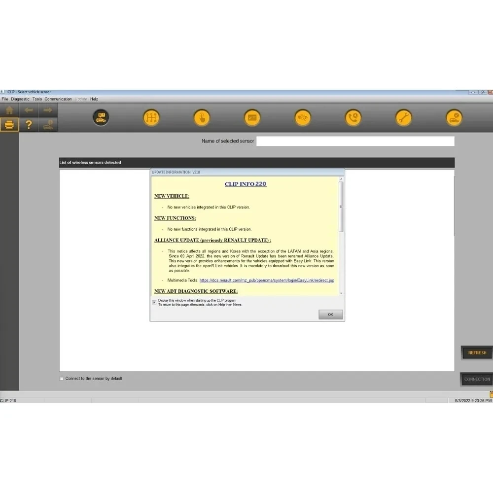 De nieuwste Can Clip V220 wordt gebruikt in Renault OBD2 diagnostische auto-onderhoudsoftware, met een cadeau Reprog V191+Pin extractor V2 t