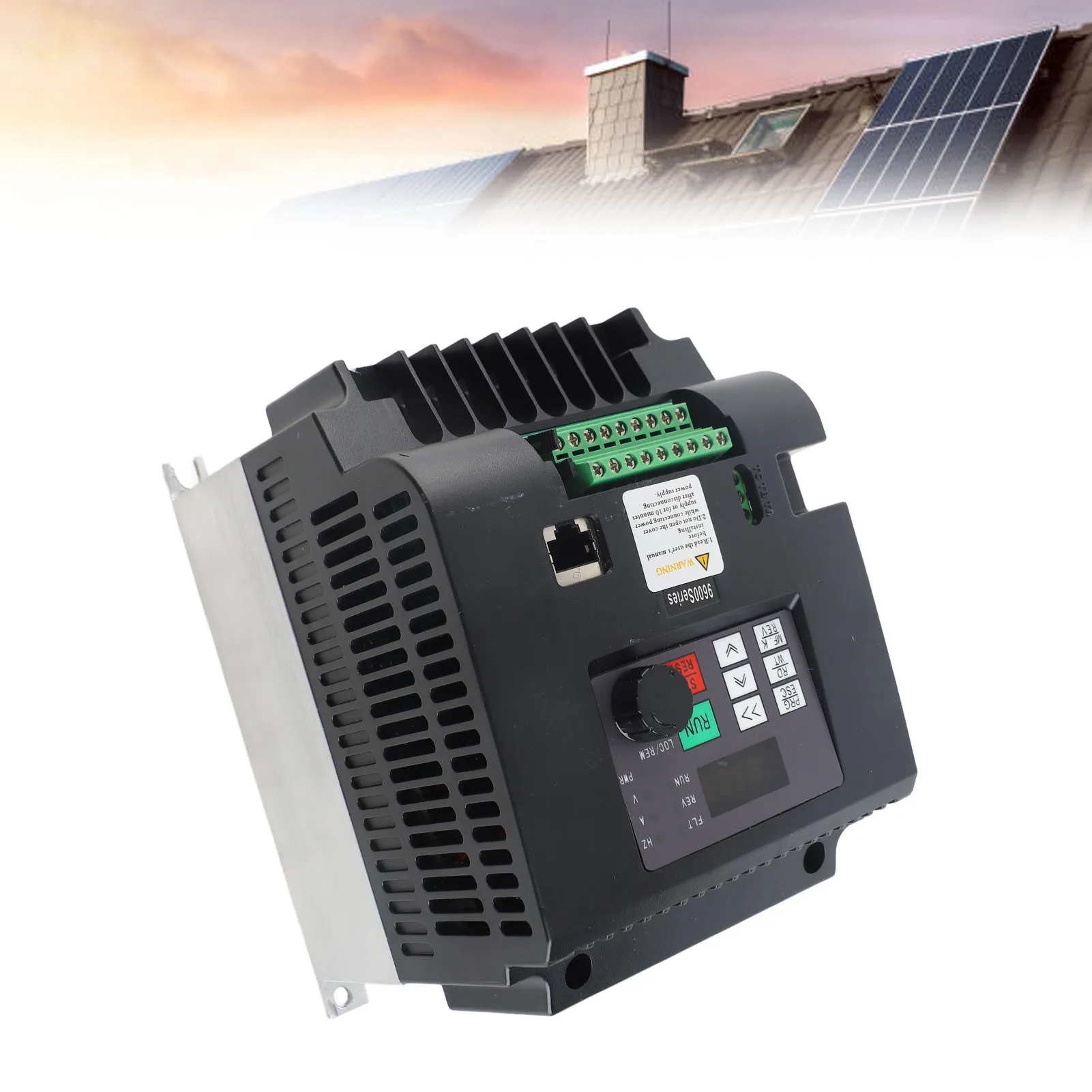 

Frequency Converter Frequency Converter Inverter 3 Phase DC400‑700V Input 0‑380VAC Output 24V Cooling Fan for CNC Equipment