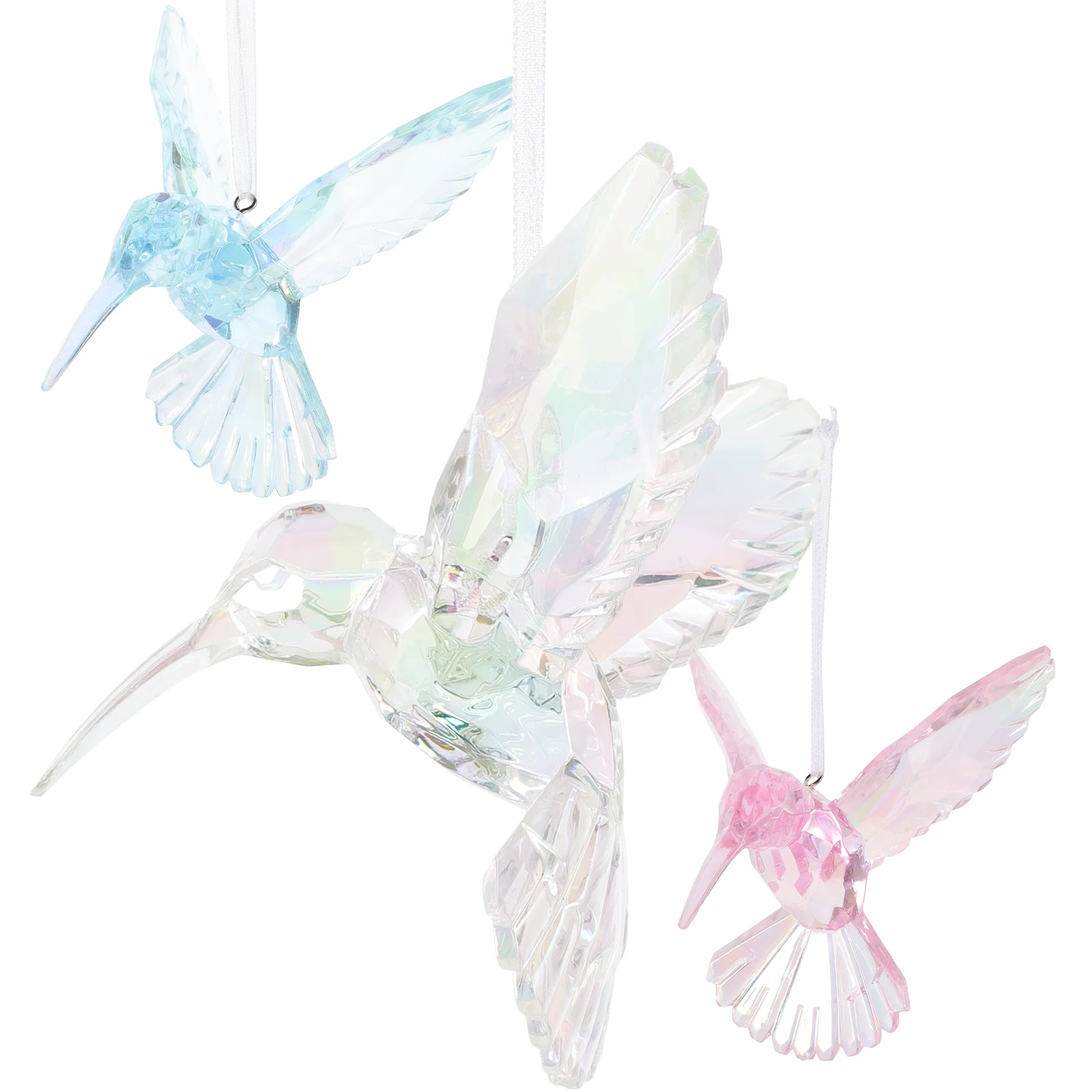 

3Pcs Acrylic Hummingbird Ornaments Sturdy Polished Surface Perfect Gift for Special Friends Hummingbird Ornament
