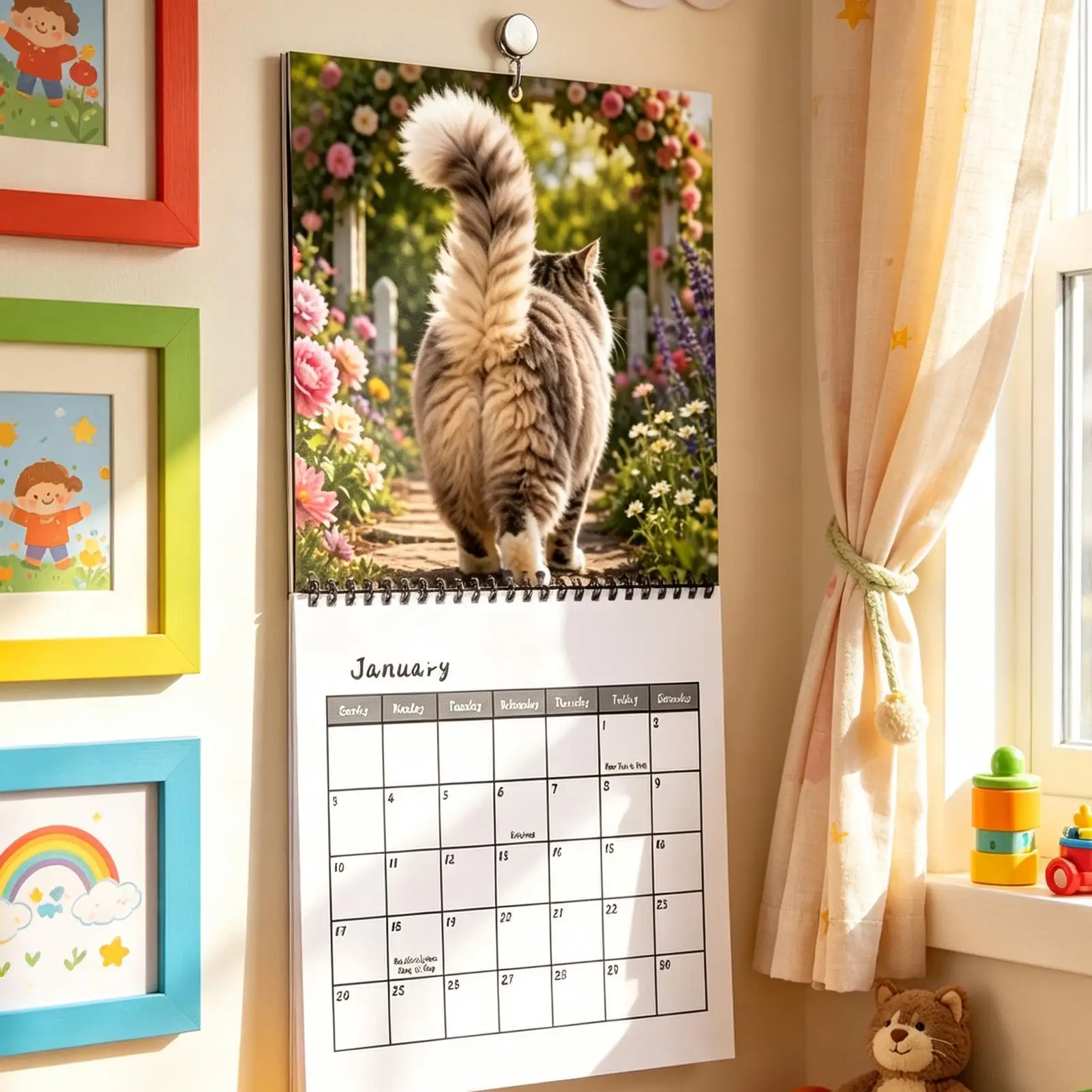 Funny Animal Butts Wall Calendar 2027 Cute 12 Month Hanging Monthly Planner Rustic Wall Decor For Home School Office Gag Gift