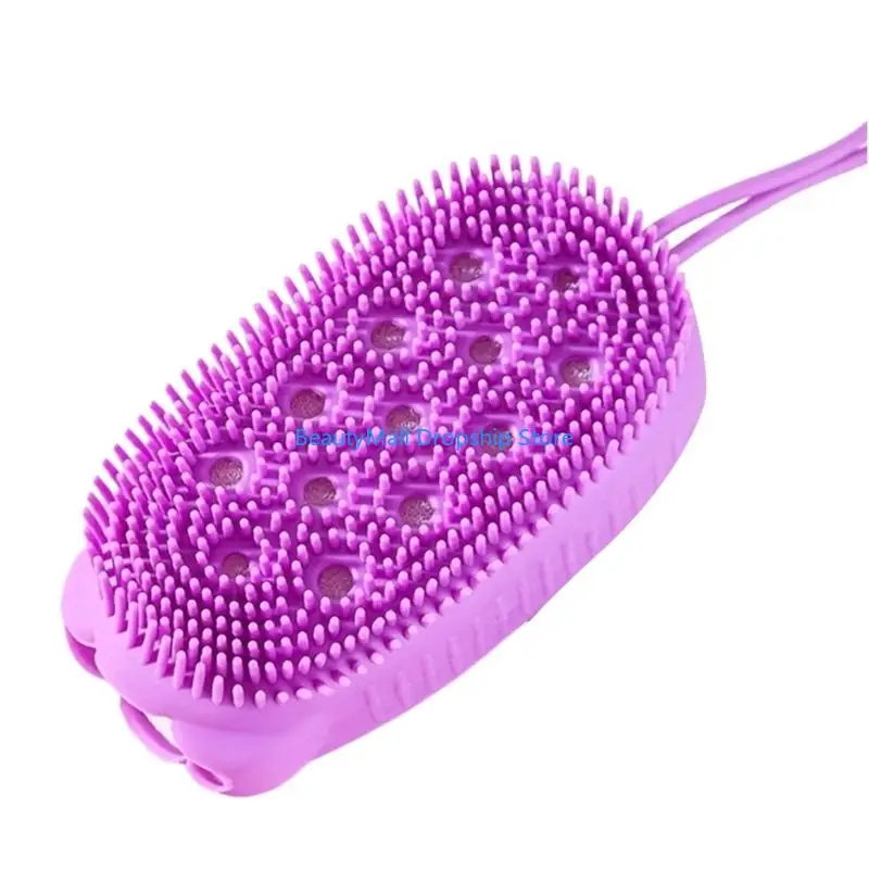 40JD Shower Brush Double Sided Design Silicone Body Brush Gentle Cleaning And Skin Stimulation For All Ages Women Men
