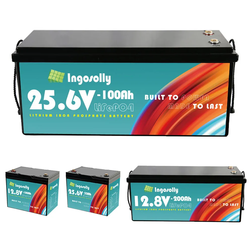 LiFePo4 100ah 200Ah Removable Energy Storage Battery 12V 24V LiFePo4 Battery Built-in BMS for Solar Boat Free Tax Vat