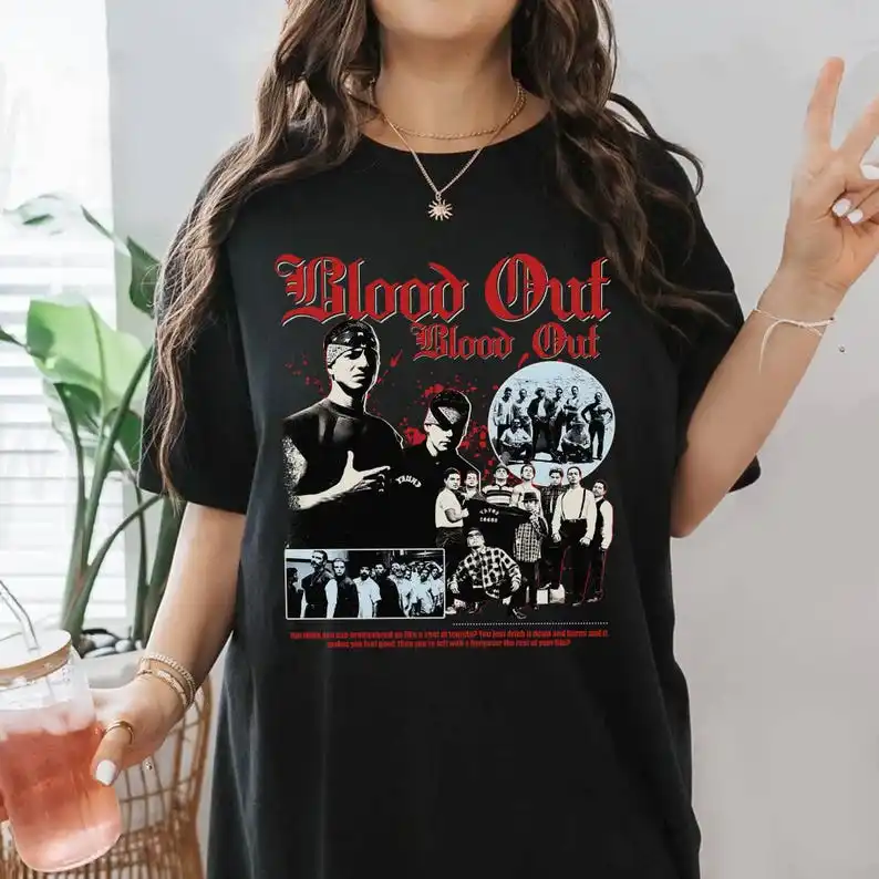 Vintage 90s Blood in Blood Out Datos Locos Forever T-Shirt, Vintage Movie Fan Gift, Gift for Him, Chicano Streetwear Shirt