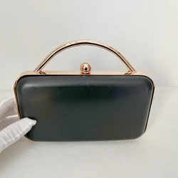20x12 Cm Box Frame Metal Bag Frame Plastic Case DIY Clutch Shell Handmade Bag Handle Craft Parts Round Ball Small Evening Bag
