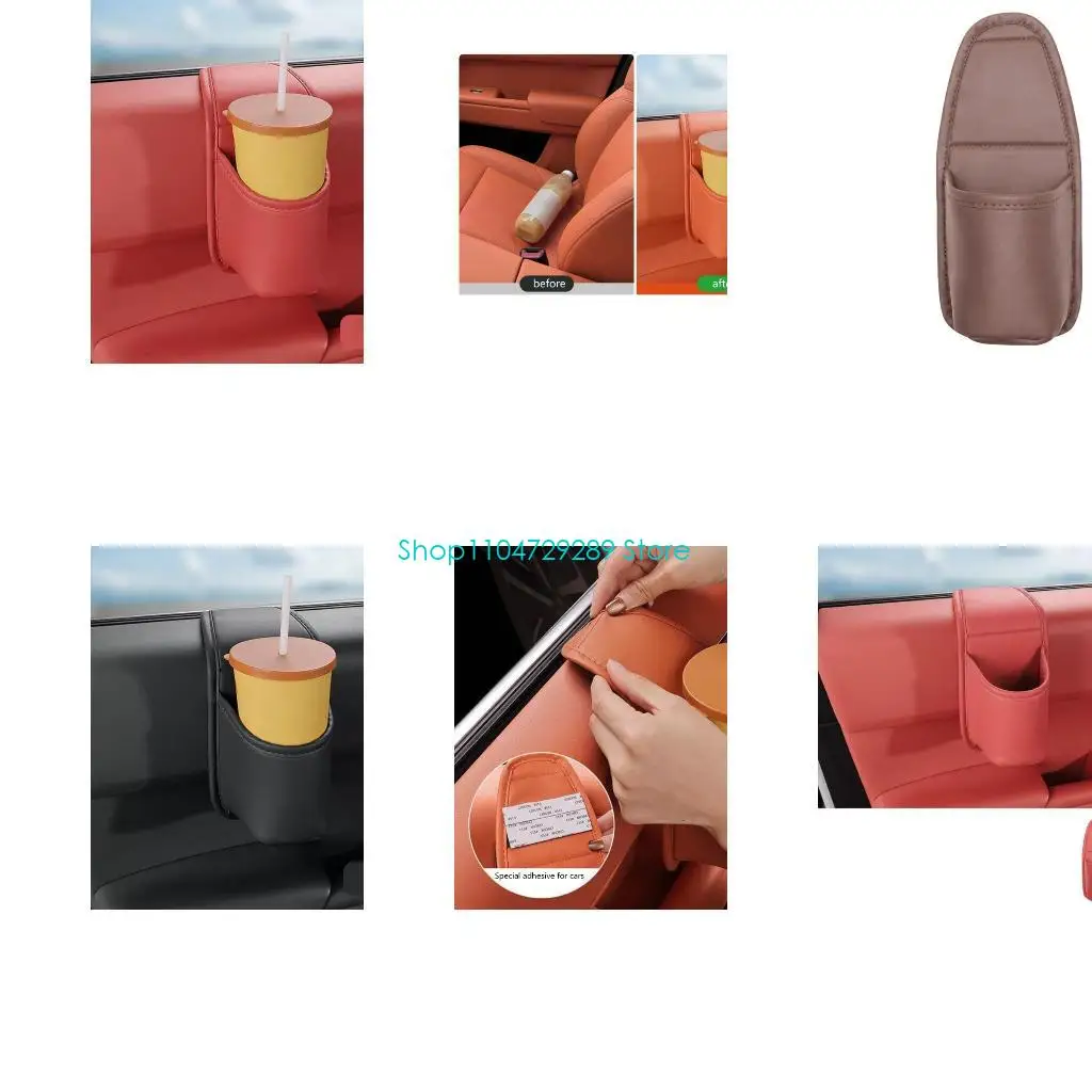 D8KE Hanging Car Door Cup Sleeve Pocket Holder for Daily Cabin Travel Use
