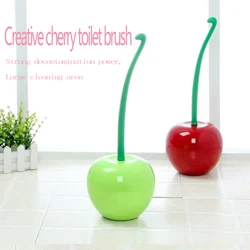 Household Toilet Brush Long Handle Soft Hair Creative Lovely Cherry Shape Toilet Brush Cleaning Brush Bathroom Accessories