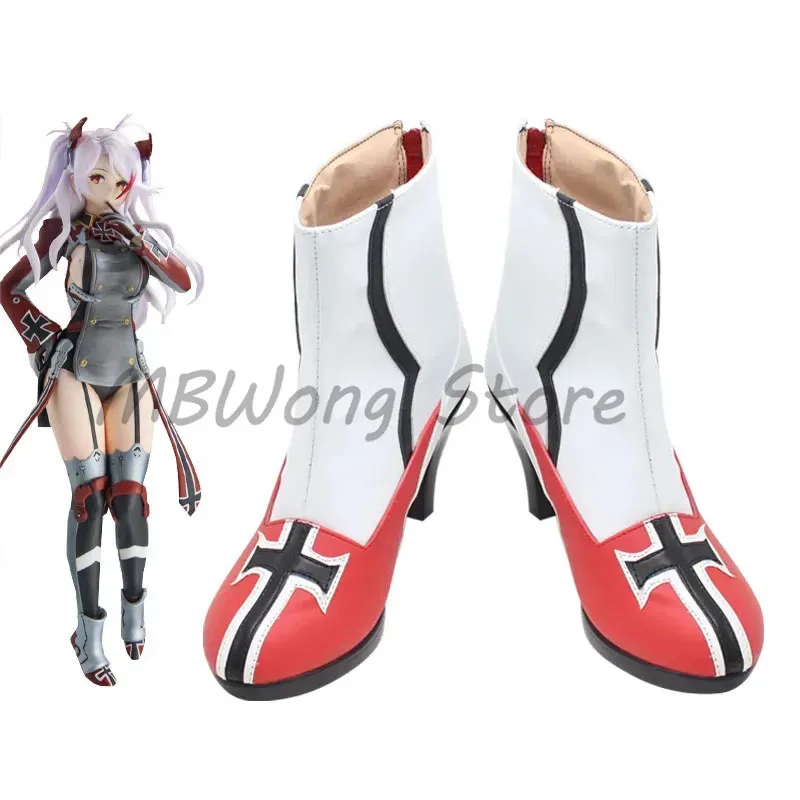 

Azur Lane Prinz Eugen Game Cosplay Shoes Boots Halloween Carnival Party Cosplay Costume Accessories Customer Size Made