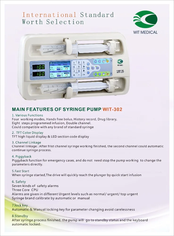 Factory Store - Two Channel syringe pump, European Quality Standard, TUV CE & ISO13485, RoHS