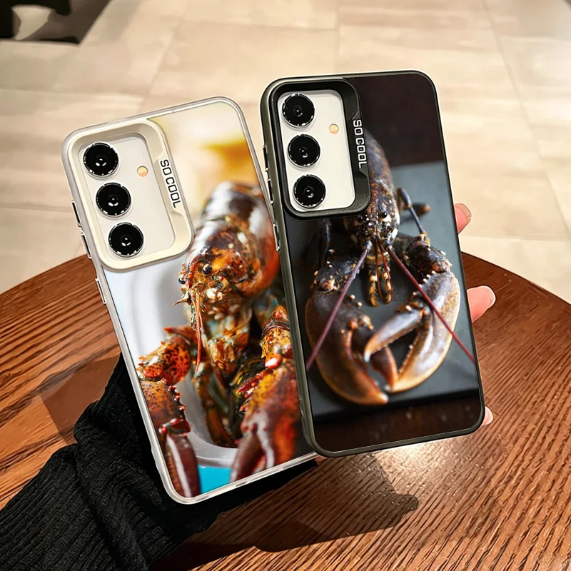 Live Lobster Seafood Theme Phone Case for Samsung A12 A13 A14 A22 A23 A24 A32 A33 A34 A54 A53 A52S Galaxy A02S A03S Core A04E A0
