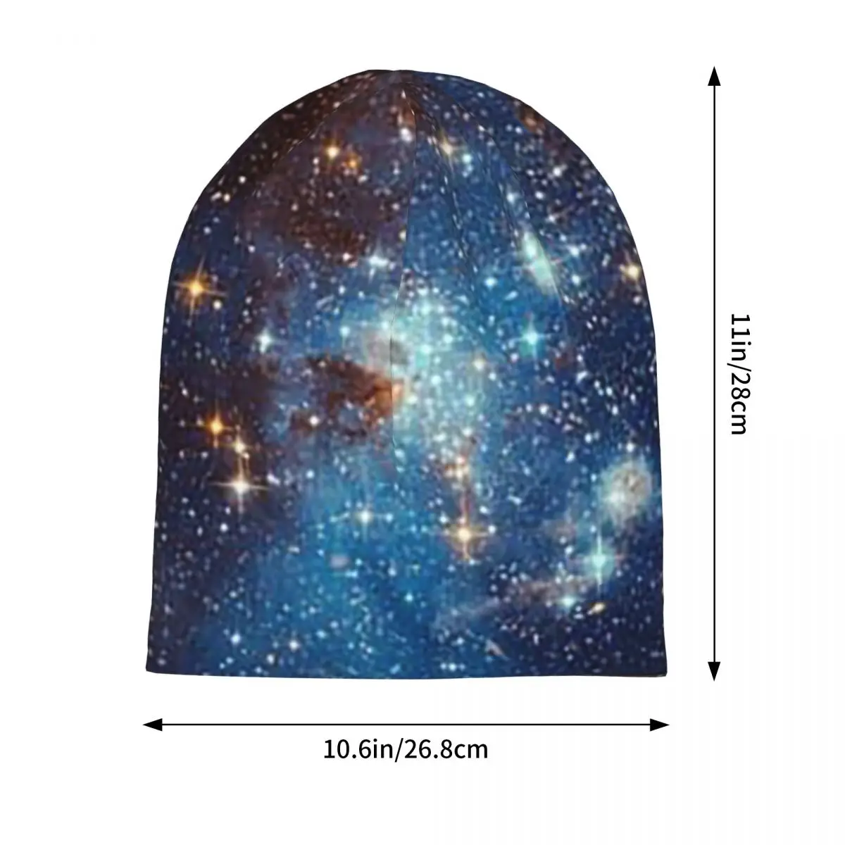 الأزرق سديم نجوم الفضاء Skullies قبعة حريمي الدافئة الخريف الشتاء في الهواء الطلق قبعة محبوك بونيه قبعات للرجال النساء الكبار