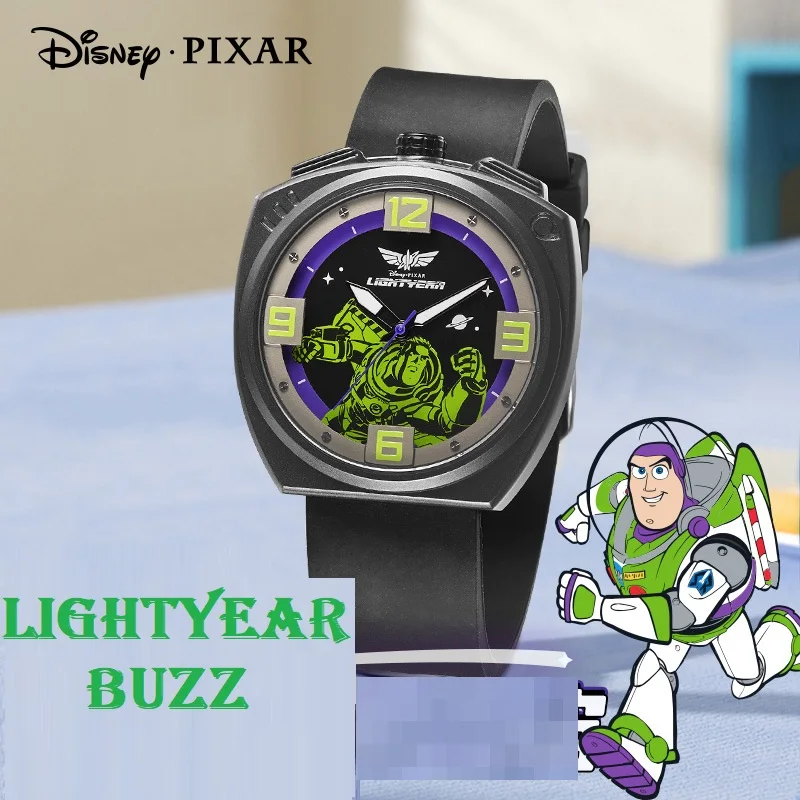 Disney Pixar Toy Story Buzz Lightyear Man Quartz Wristwatch Space Astronaut Luminous Hands Waterproof Boy Student Children Clock