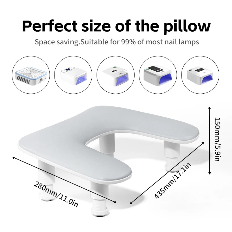 U-shaped Manicure Arm Rest For Nails Tech PU Leather Hand Stand Rest For ManicuristsComfortable Manicure Nail Hand Rest Pillow