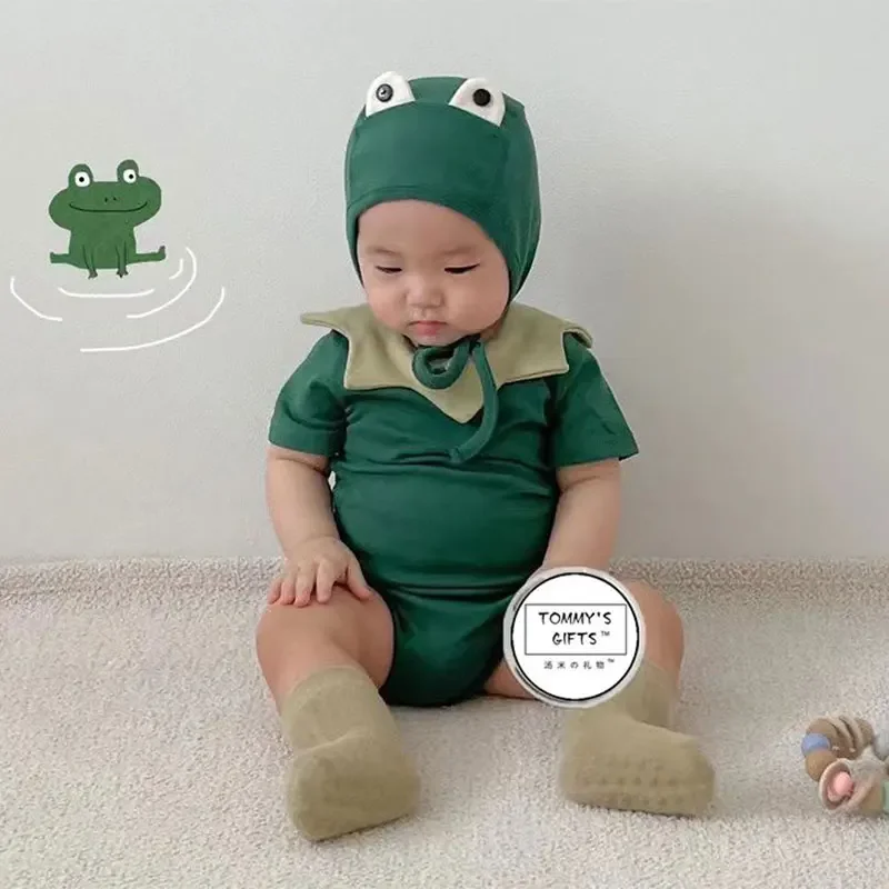 Baby Frog Costume Romper Bodysuit for Girls Boys Infant Photography Birthday Party Fancy Dress 0-24M Spring Summer MS26589