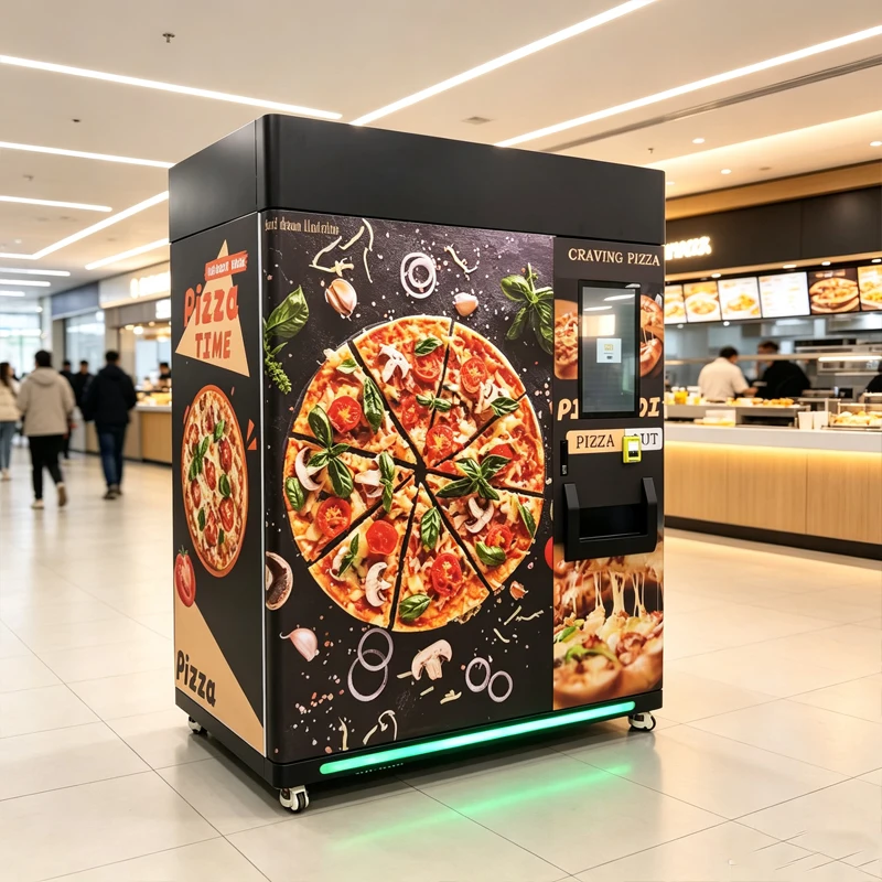 Commercial Automatic Pizza Vending Machine Hot Food Self Service Pizza Vending Equipment Customized