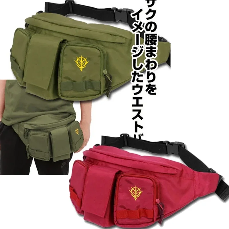 Anime Mobile Suit Gundam MS-06G Zaku cosplay canvas waist messenger bags portable belt bag knapsack fanny packs