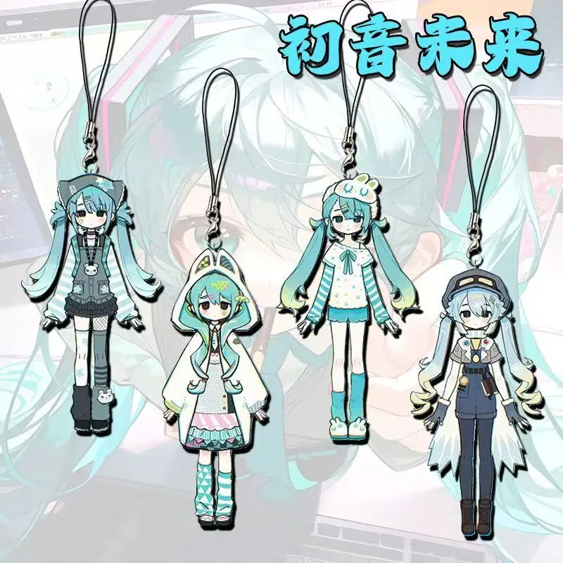 

Cute Hatsune Miku figure Phone strap anime peripherals Hatsune Miku figurine acrylic pendant decoration Collection toys gifts