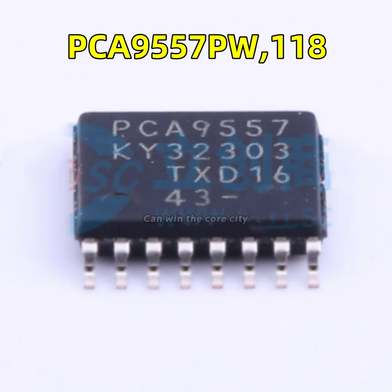 

5-100 PCS/LOT New PCA9557PW, 118 screen print PCA9557 TSSOP-16 I/O extender IC chip in stock