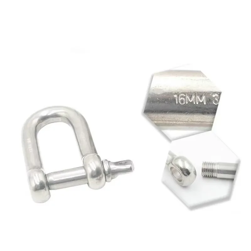Marine Grade Stainless Steel 316 High Tensile Dee or Bow Type M4-M38 Screw Pin Anchor Shackle for Boat Yacht