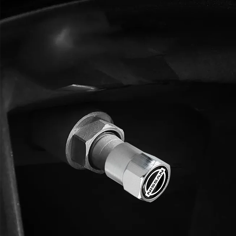 5 قطعة سبائك الألومنيوم سيارة عجلة الإطارات غطاء صمام الهواء الإطارات الجذعية غطاء لنيسان X-trail قاشقاي جوك ملاحظة سنترا باترول نافارا ميكرا