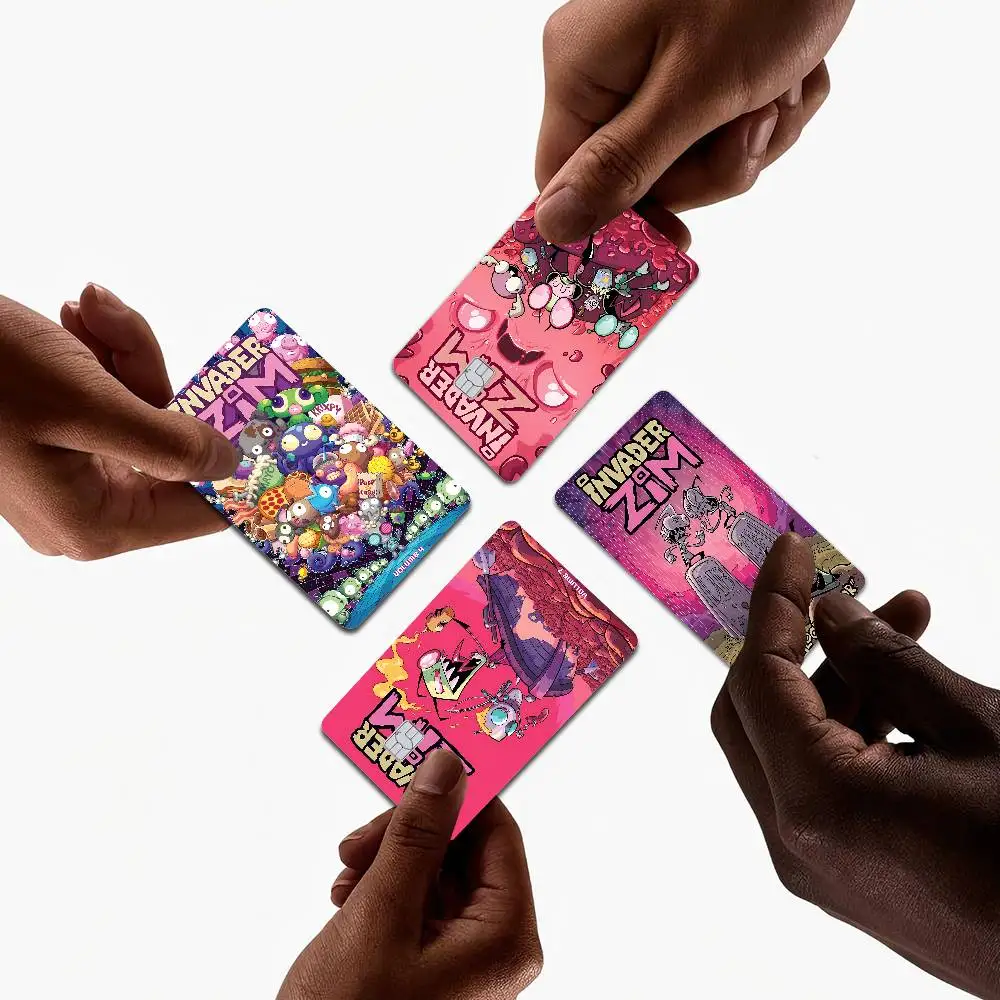 I-Invader Z-Zim Anime Young Creidt Card Debit Card Sticker Film Case Front Tape for Small Big Chip No Chip