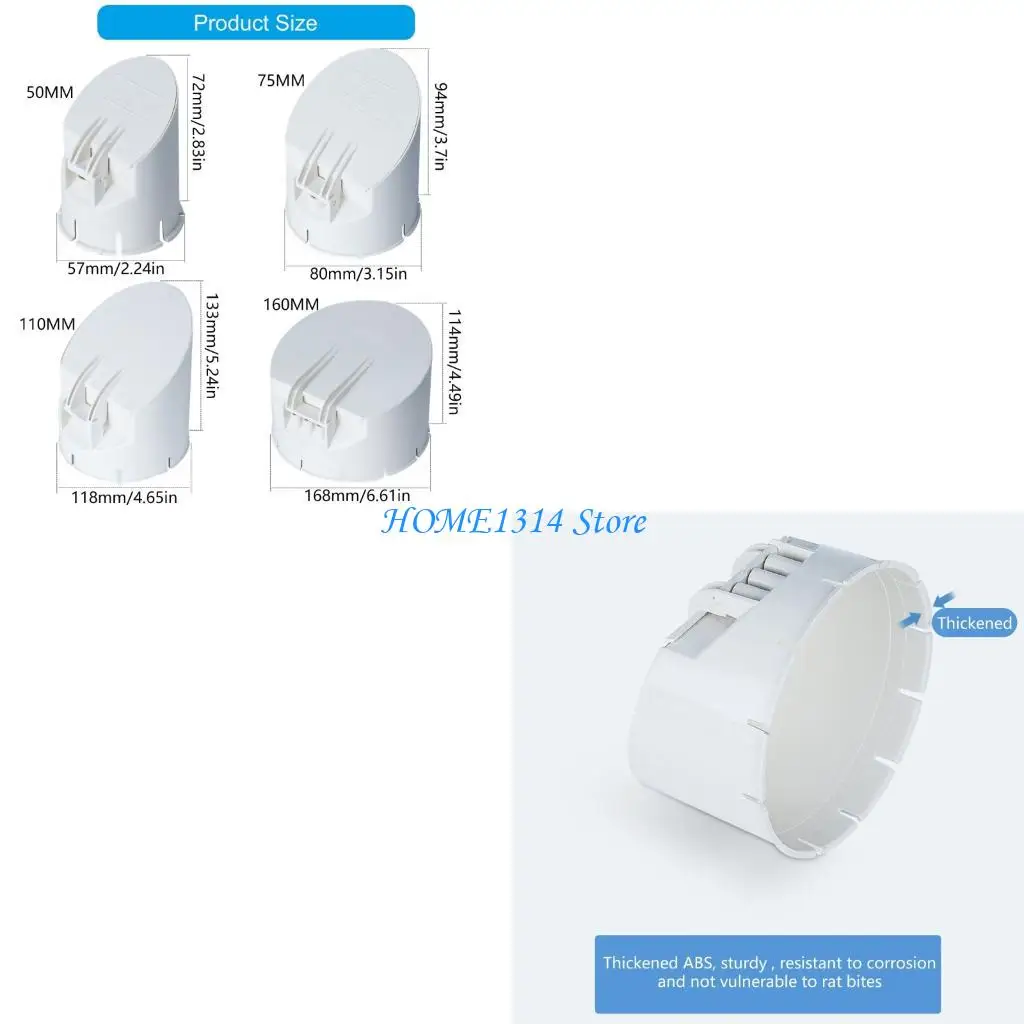

M6CE Крышка дождевой трубы с заглушкой с зажимами для прочного дренажа сада на балконе