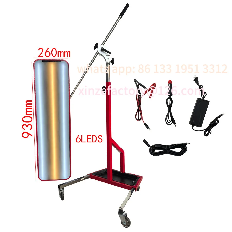 

Customizable 6Leds leveling lamp, car dent repair tool with wheel headlight adjustable lamp dent pit detection bracket