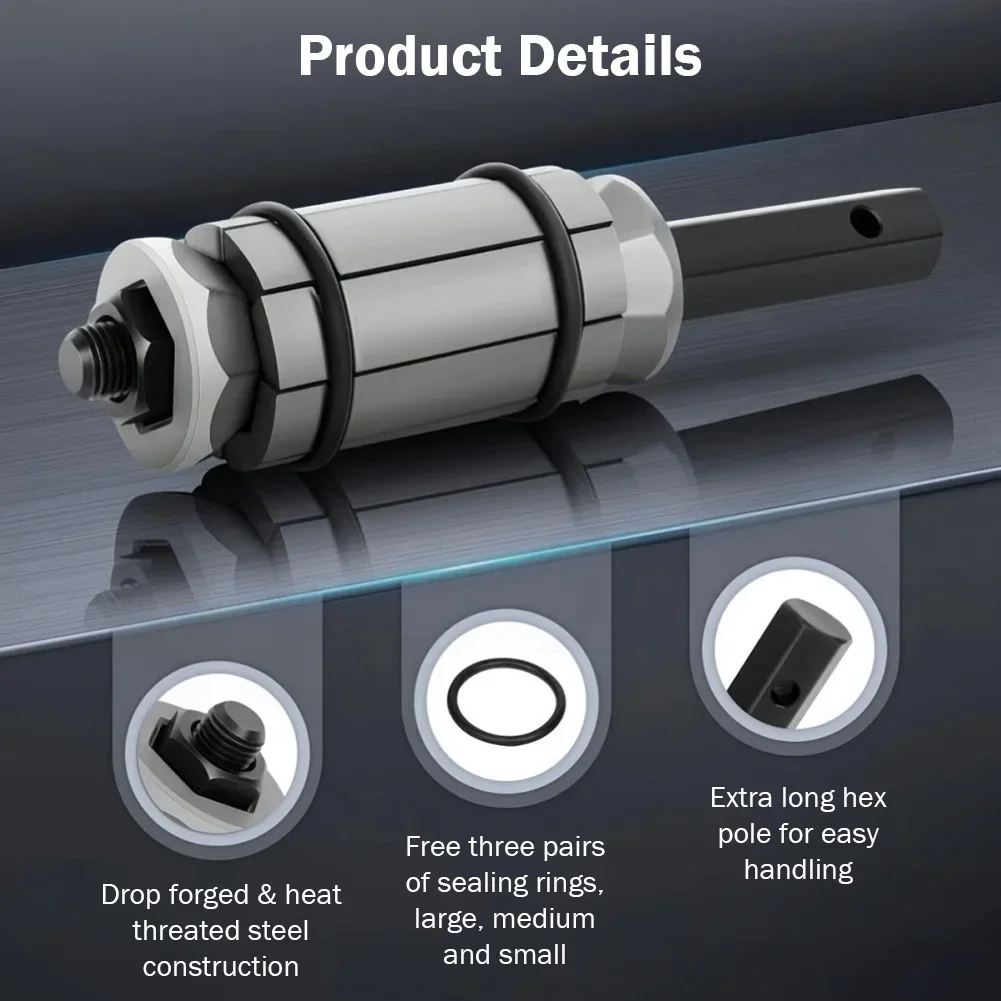 3-teiliges geschmiedetes Auspuffrohr-Expander-Werkzeug-Set 1-1/18 Zoll bis 3-1/2 Zoll Auto-Auspuff-Schalldämpfer Endrohr-Expander-Spreizer