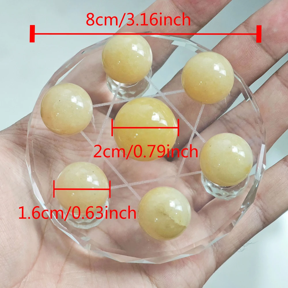 Natural Citrine Seven Star Formation FengShui Natural Amethyst Ball Seven Star Formation Crystal Sphere Home Decor 7pcs ball