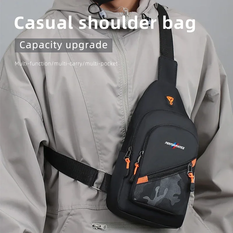 

Car Logo Camouflage Men Slanted Shoulder Bag Chest Crossbody Storage Bag For BMW Performance X1 X3 X5 E39 E46 E90 F20 E60 F30 X2