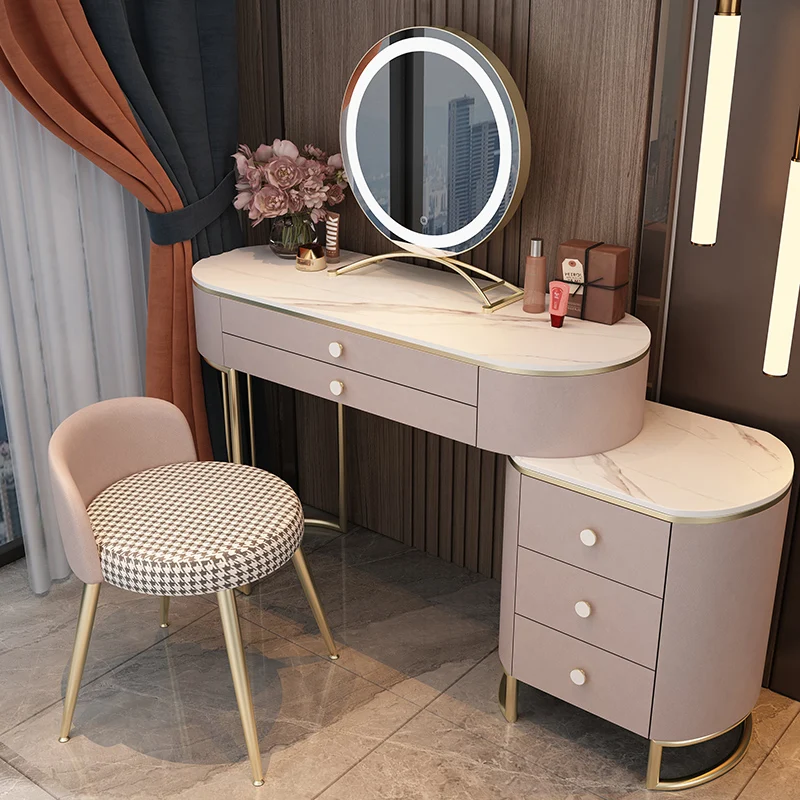 

Nordic Modern Vanity Tables Makeup Nightstands Vanity Tables Luxury Storage Cabinet Tavolo Da Trucco Bedrooms Furniture WZ50VT