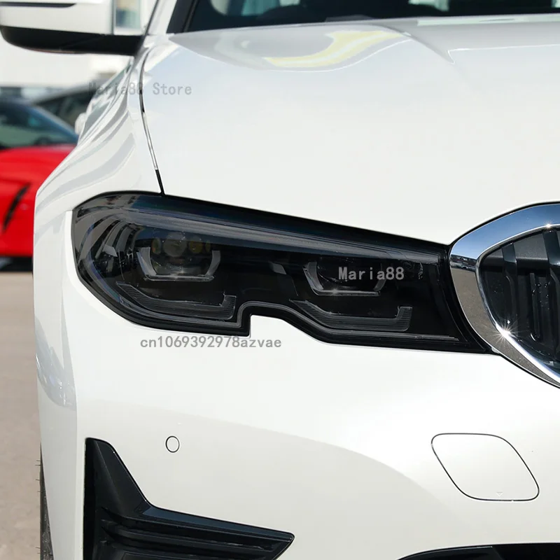 

For BMW 3 Series G20 G21 2019-2022 Accessories Car Headlight Protective Film Transparent Black TPU Sticker