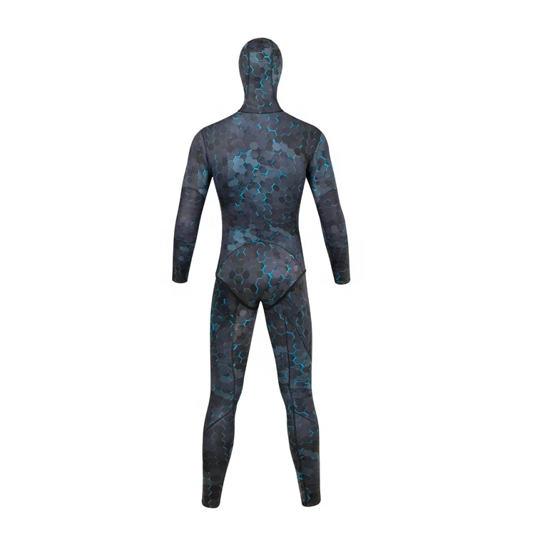 DIVESTAR New Design Customized 3/5 Mm Neoprene Camo Pretty Heat Retention Titanium Coating Spearfishing  Wet Suit for Hunting