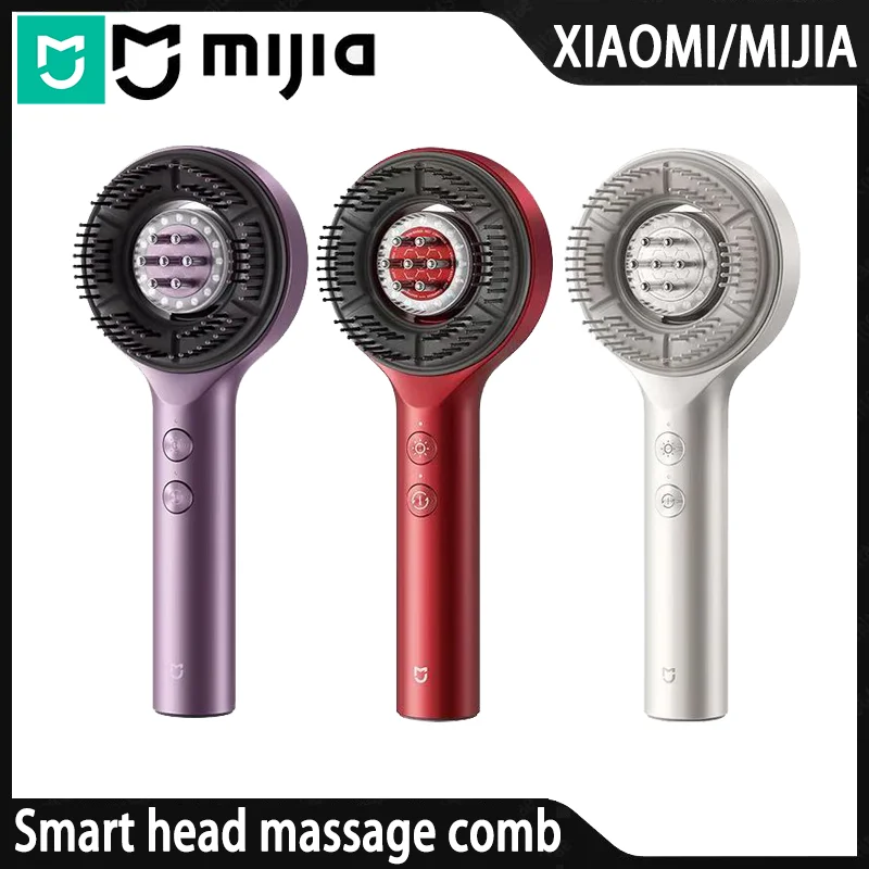Mijia Smart Head Massage Comb with Graphene and Red Light Dual-Effect Heating for Comfortable Kneading Massage IPX7 Waterproof